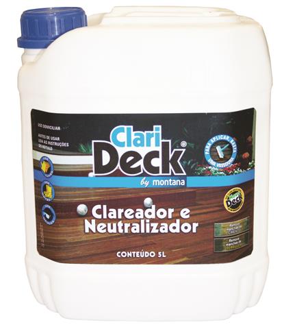 Clareador e Neutralizador para Madeira Clarideck Incolor 5L Montana