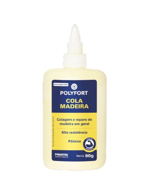 Cola de Madeira Polyfort Amarelo 90g Pulvitec