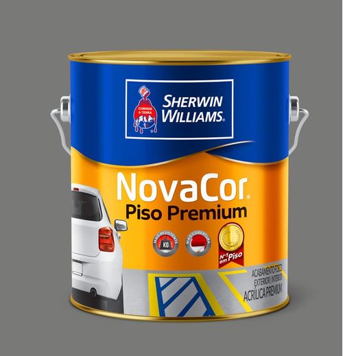 Tinta Premium Acrílica Fosco Novacor Piso Cinza 3,6L