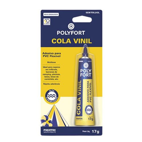 Adesivo de Contato Vinil Polyfort Incolor 17g Pulvitec