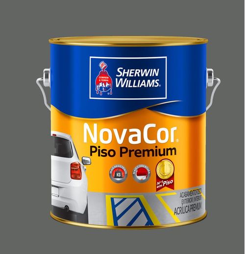 Tinta Premium Acrílica Fosco Novacor Piso Cinza Chumbo 3,6L