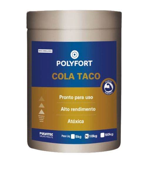 Cola Taco Polyfort Branco 10Kg Pulvitec