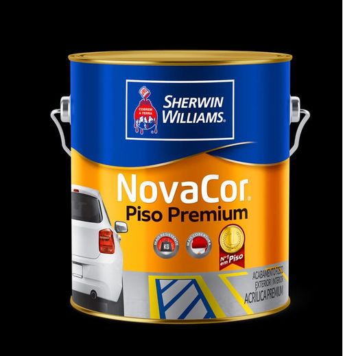 Tinta Premium Acrílica Fosco Novacor Piso Preto 3,6L