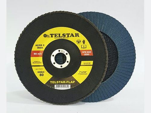 Disco Flap 7" 177,8x22,2mm Grão 80 Telstar