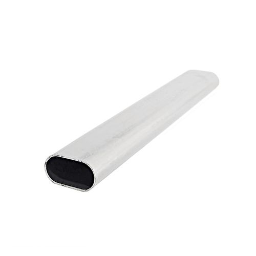 Tubo Oval em Alumínio para Cabide Branco 3m