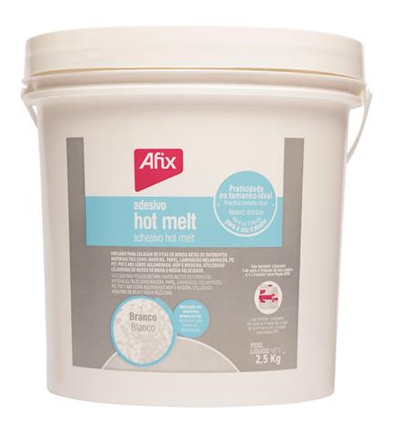 Adesivo Hot Melt Baixa Temperatura Branco 2,5Kg Afix