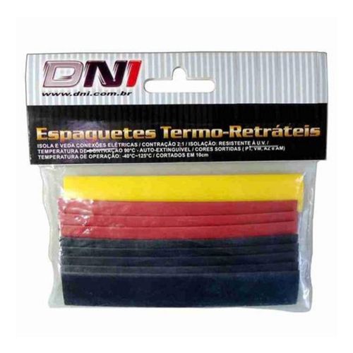 Espaguete Termo-Retrátil 8mm Dni 15 Peças