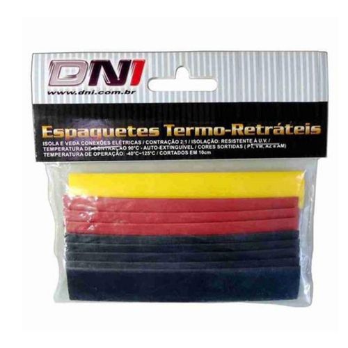 Espaguete Termo-Retrátil 6mm Dni 15 Peças