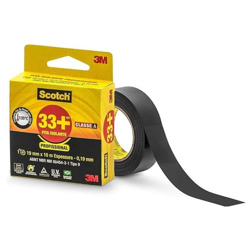 Fita Isolante Scotch 33+ 19mm 3M 10 Metros