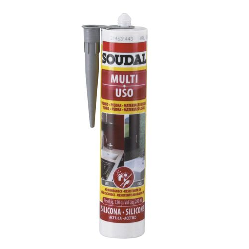 Silicone Acético Multiuso Cinza 320g Soudal