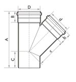 Juncao-Simples-Esgoto-Serie-Normal-PVC-DN-50-Fortlev