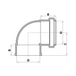 Joelho-90-com-Anel-para-Esgoto-Serie-Normal-PVC-DN-40-x-38-Fortlev