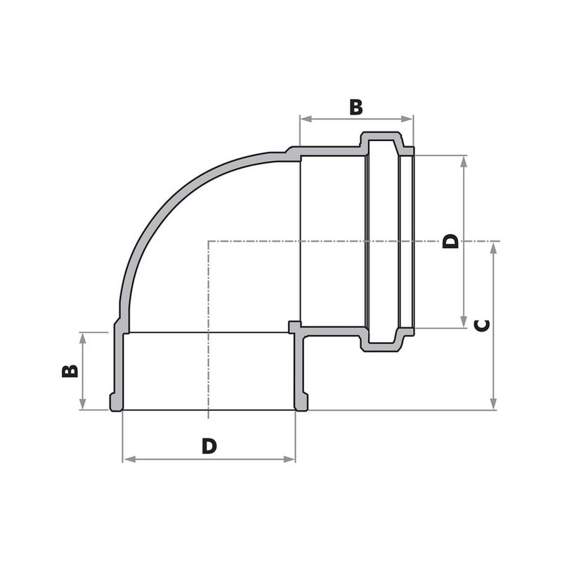 Joelho-90-com-Anel-para-Esgoto-Serie-Normal-PVC-DN-40-x-38-Fortlev