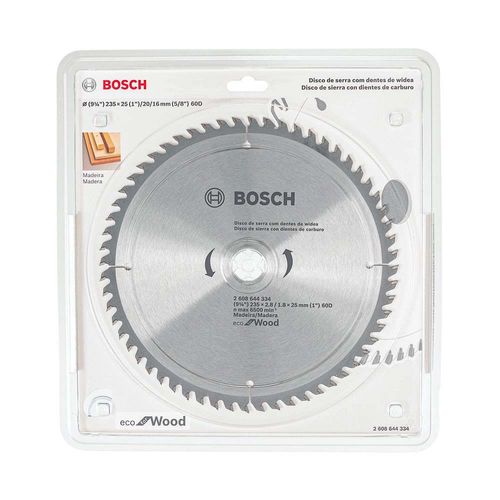 Disco de Serra Circular 9.1/4" 235x25mm com 60 Dentes Eco Bosch