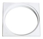 Porta-Grelha-Quadrado-para-Grelha-Redonda-PVC-Branco-DN150-Luconi