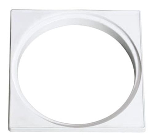 Porta Grelha Quadrado para Grelha Redonda PVC Branco DN150 Luconi