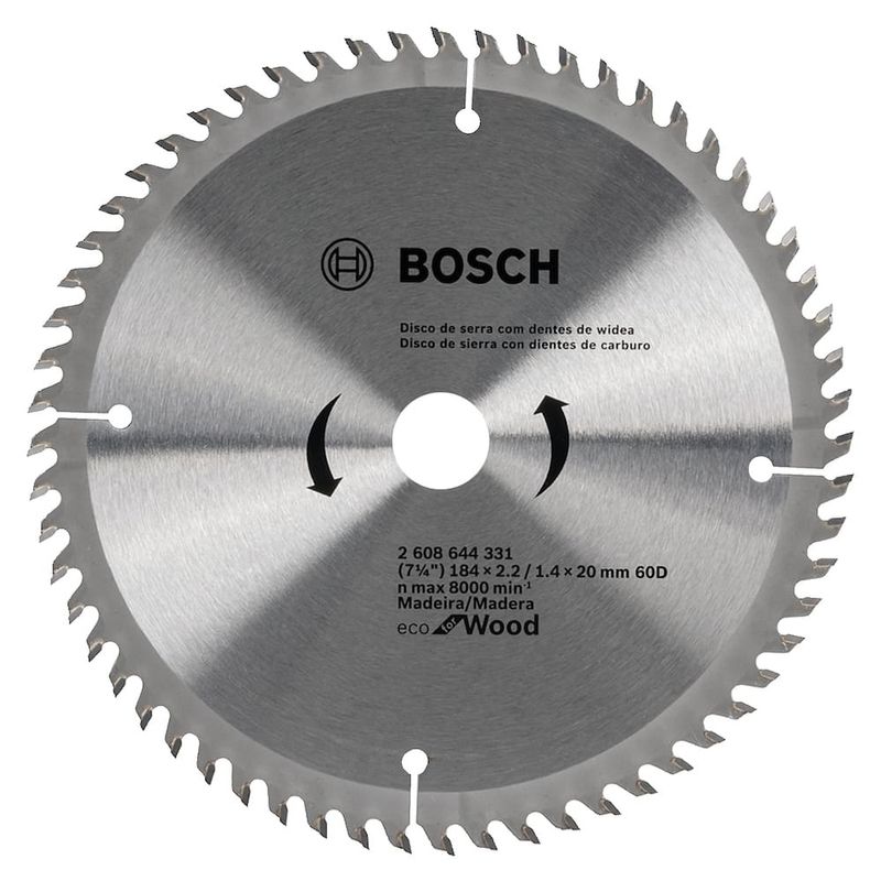 Disco-de-Serra-Circular-7.1-4--184x20mm-com-60-Dentes-Eco-Bosch