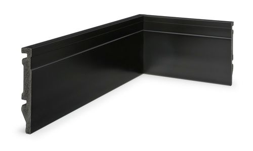 Rodapé Poliestireno P.U Preto 1 Friso 10x240cm