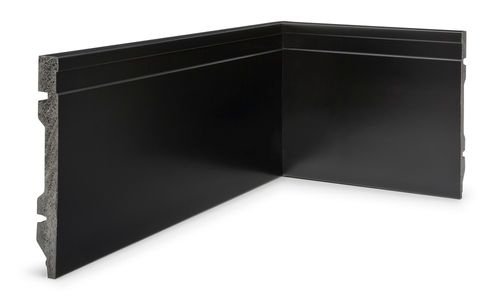 Rodapé Poliestireno P.U Preto 1 Friso 15x240cm