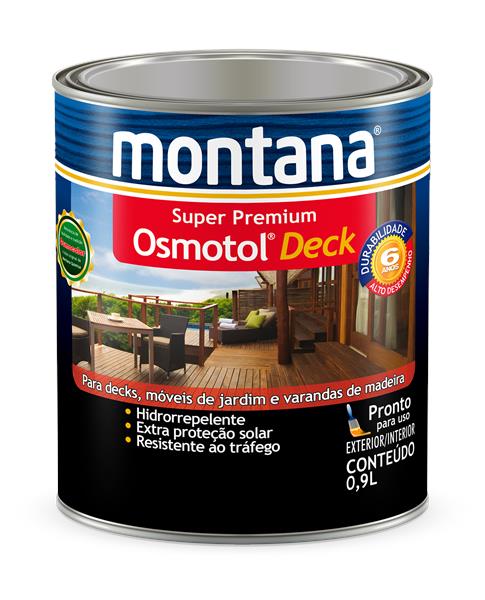 Verniz Premium Sintético Semi Brilho Osmotol Deck Natural 0,9L Montana