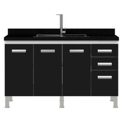 Gabinete-para-Cozinha-Alfa-144x85x52cm-MDF-Preto