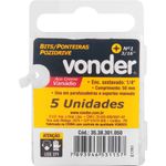 Bits-com-Ponteira-Pozidrive-encaixe-de-1-4--PH1-50mm-c-5pcs-Vonder