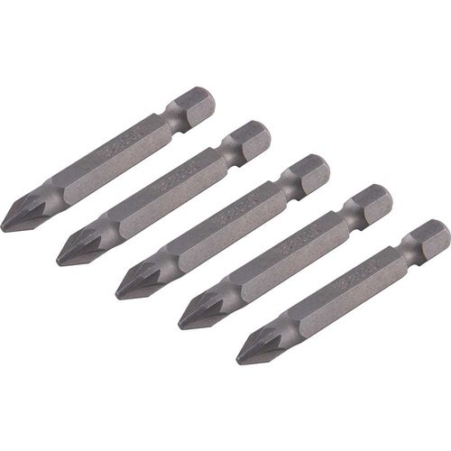 Bits com Ponteira Pozidrive encaixe de 1/4" PH2 50mm c/5pcs Vonder