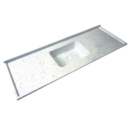 Pia para Cozinha Sintética Soft 150x53cm Branco com Cuba Central