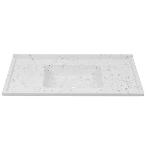 Pia para Cozinha Sintética Pop 100x50cm Branco com Cuba Central