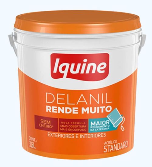 Tinta Standard Acrílica Fosco Delanil Branco 3,6L Iquine