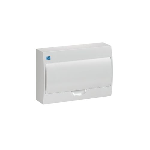 Quadro PVC Disjuntor Sobrepor sem Barramento para 12 Disj Branco