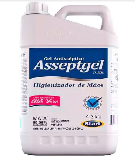 Álcool Gel Asseptgel Cristal 70° 4,3Kg Start