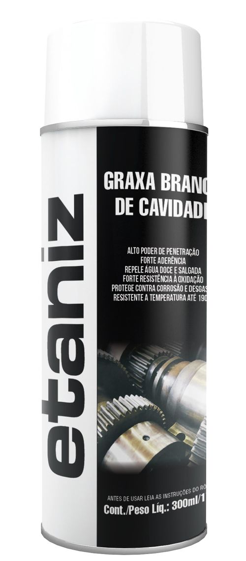 Graxa Branca Spray de Cavidade c/Alto Poder de Penetração 300ml Etaniz