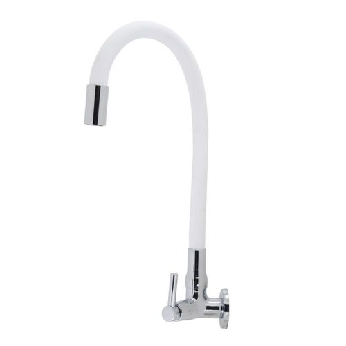 Torneira para Cozinha Parede 1/4V Bica Alta Branco Flexível 3068 C29