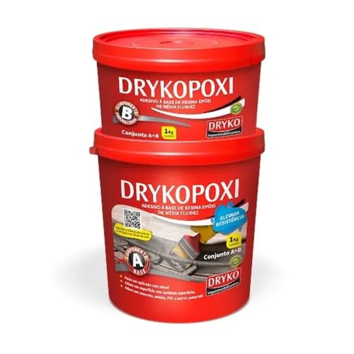 Adesivo Estrutural Epóxi Drykopoxi Cinza 1Kg Dryko