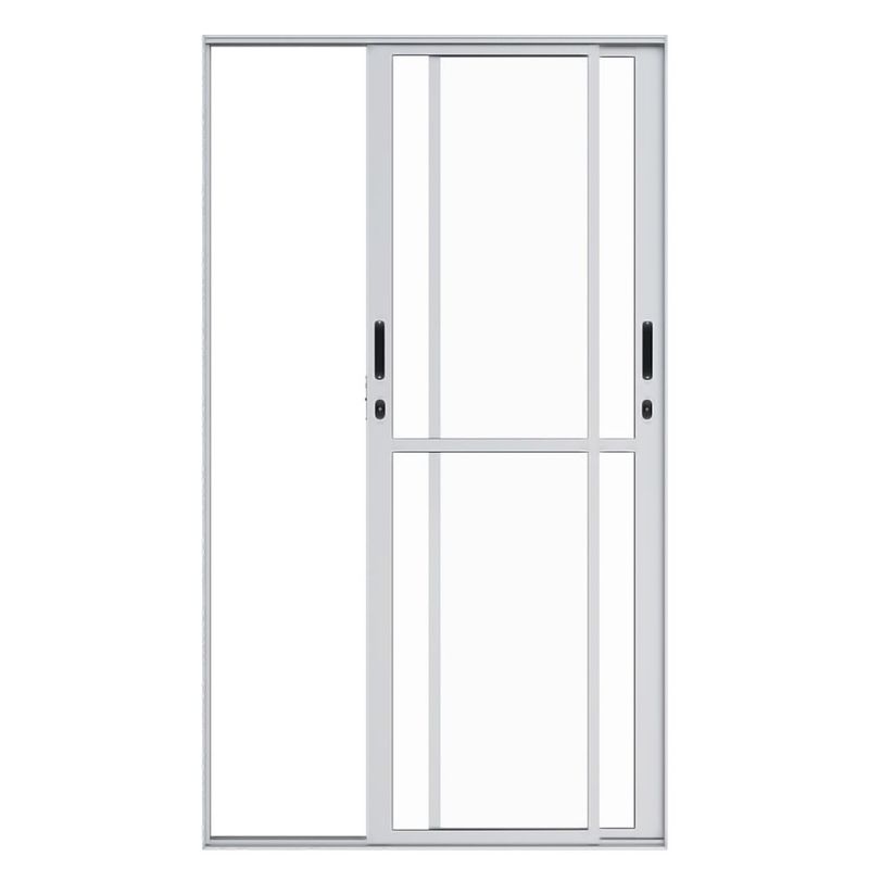 Porta-de-Correr-2-Folhas-Vlis-Aluminio-Branco-Direito-210x120cm