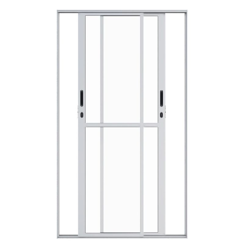 Porta-de-Correr-2-Folhas-Vlis-Aluminio-Branco-Direito-210x120cm