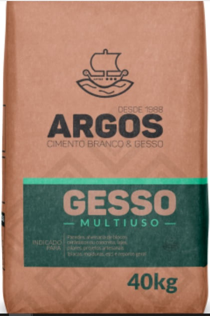 Gesso Lento Multiuso Branco 40Kg Argos