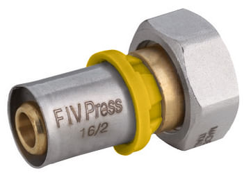 Conector Móvel Fêmea para Gás 16mm x 1/2" Emmeti