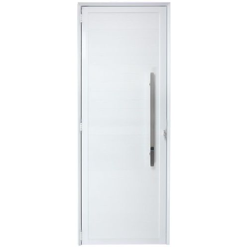 Porta Lambril com Puxador Alumínio Branco Direito 210x80cm