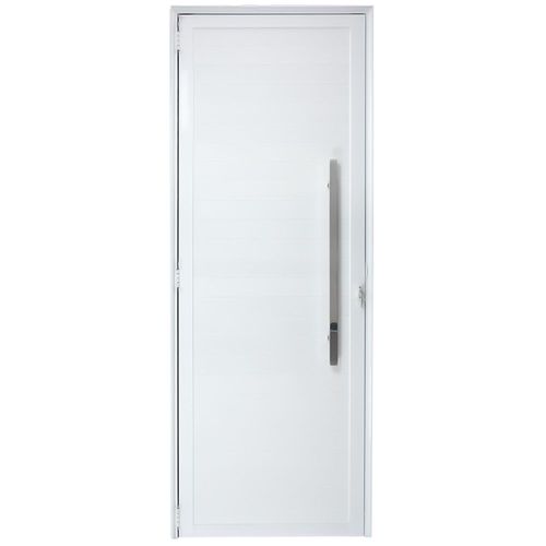 Porta Lambril com Puxador Alumínio Branco Direito 210x90cm