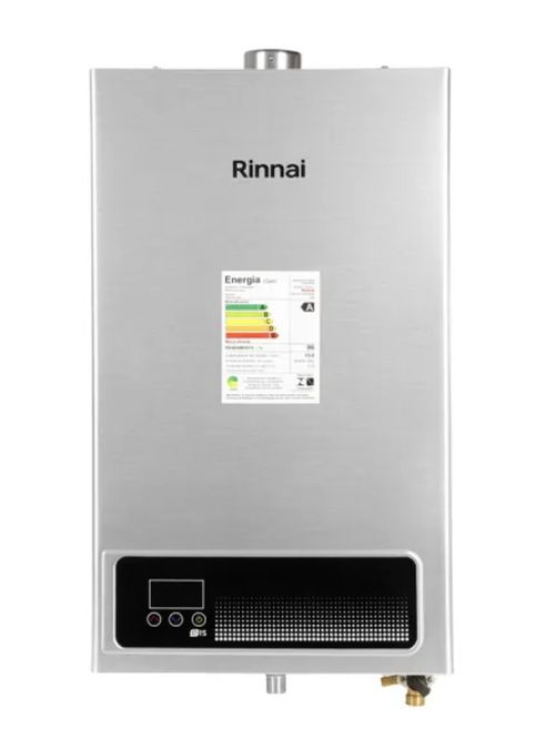 Aquecedor de Água a Gás GLP 15L E15 Inox FEHGL8 Digital Bivolt Rinnai