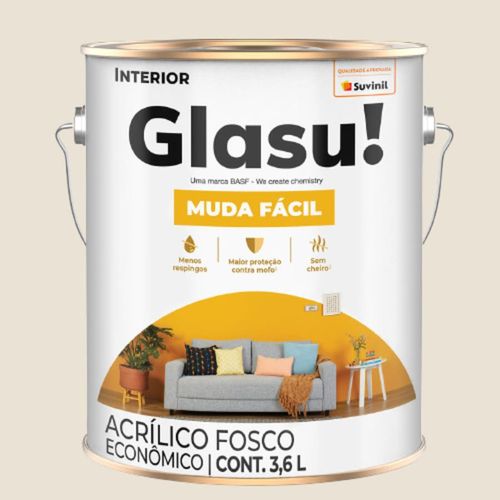 Tinta Econômica Acrílica Fosco Glasu Algodão Egípcio 3,6L Suvinil