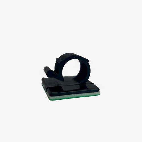 Clip Adesivo 13mm Preto Sforplast 25 Peças