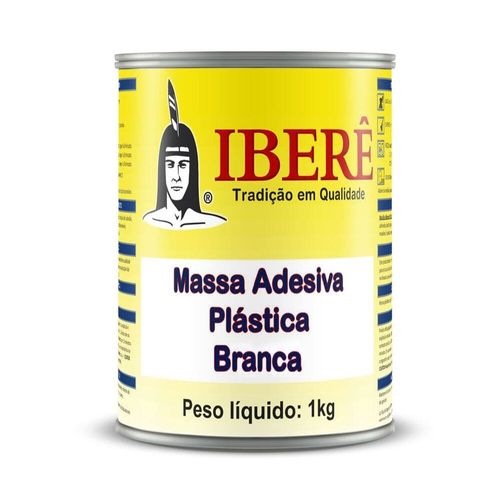 Massa Adesiva Plástica Branco 1Kg Ibere