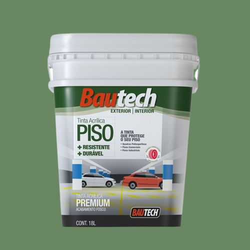 Tinta Premium Acrílica Fosco Piso Verde 18L Bautech