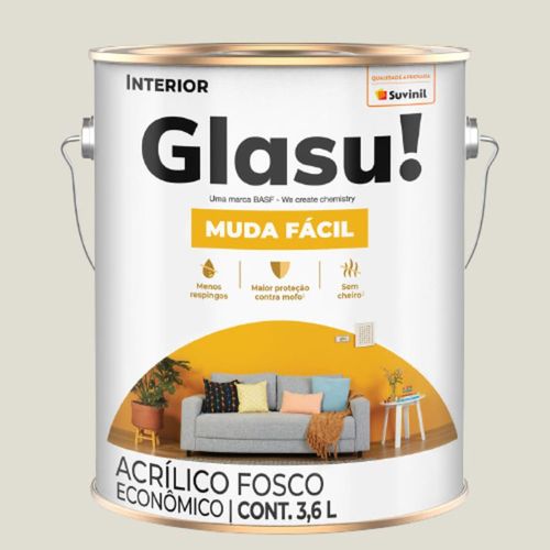 Tinta Econômica Acrílica Fosco Glasu Gelo 3,6L Suvinil