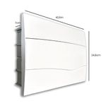 Quadro-PVC-Disjuntor-Embutir-sem-Barramento-para-18-Disjuntores-Branco