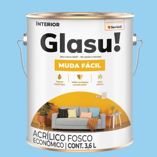 Tinta Econômica Acrílica Fosco Glasu Céu Claro 3,6L Suvinil