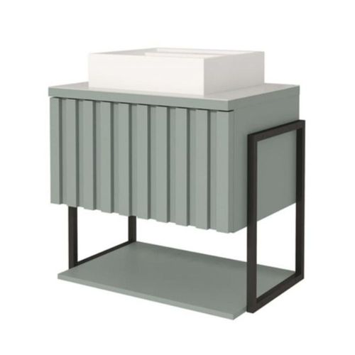 Gabinete para Banheiro Frise Metalon Pistache 85cm